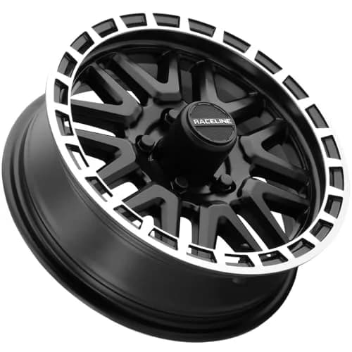 Raceline Wheels Aluminum Trailer Wheels 953BM KRANK 15x5" Black Finish | 5 Bolt Pattern, 8 Spoke Design thumbnail 2