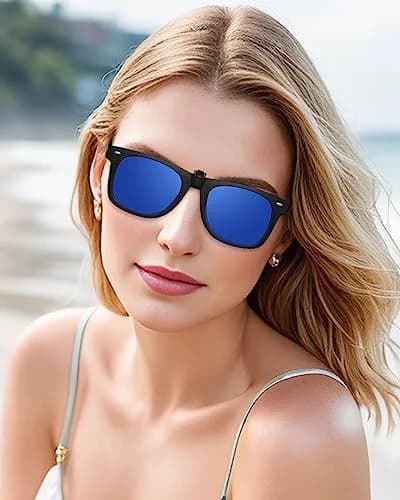 TERAISE Polarized Clip on Sunglasses with Flip Up Function Suitable Driving | UV400, Polarized, Unisex thumbnail 2