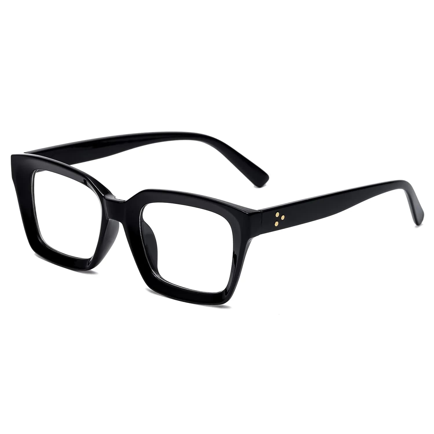 EYLRIM Classic Thick Square Frame Glasses for Women Men Non Prescription 50mm Lens | Lightweight & Stylish