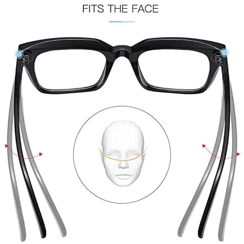 EYLRIM Classic Thick Square Frame Glasses for Women Men Non Prescription 50mm Lens | Lightweight & Stylish thumbnail 5