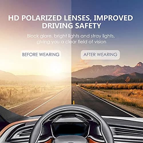 TERAISE Polarized Clip on Sunglasses with Flip Up Function Suitable Driving | UV400 Protection, Polarized Lenses, Fits Myopic Glasses thumbnail 4