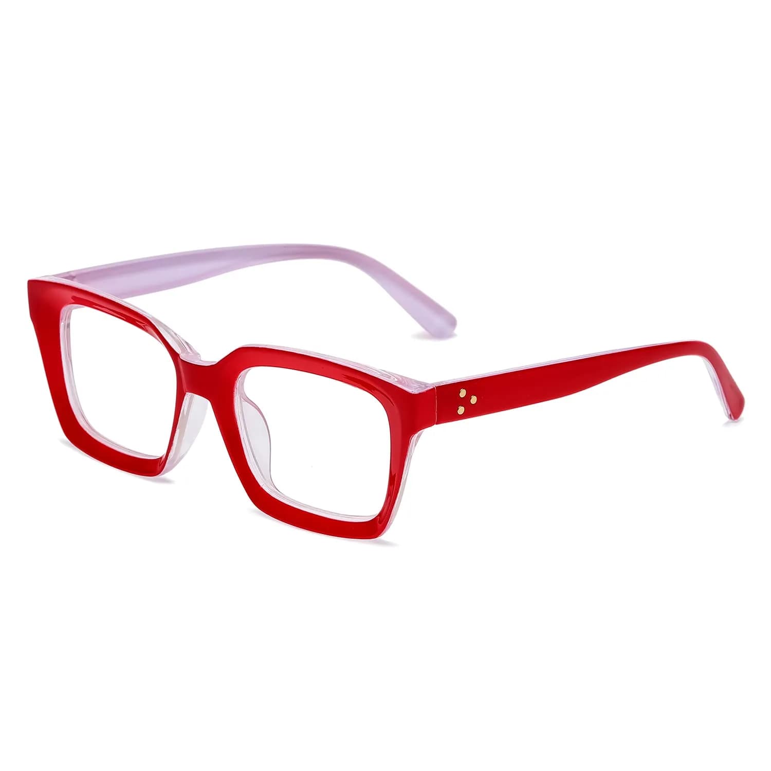 EYLRIM Classic Thick Square Frame Clear Lens Glasses 50mm (1.97in) | Fashion Eyewear for Men & Women