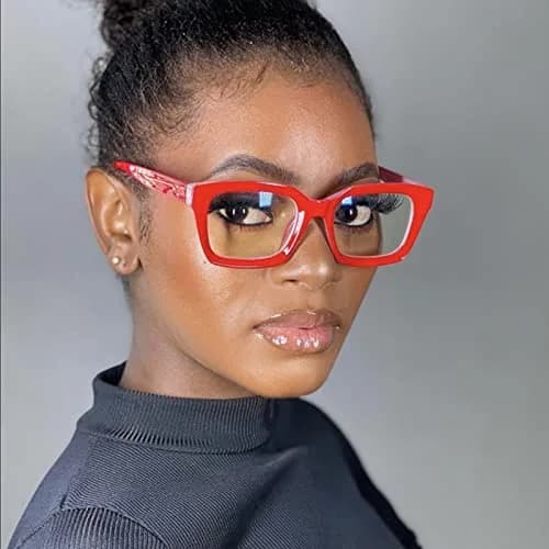 EYLRIM Classic Thick Square Frame Clear Lens Glasses 50mm (1.97in) | Fashion Eyewear for Men & Women thumbnail 2