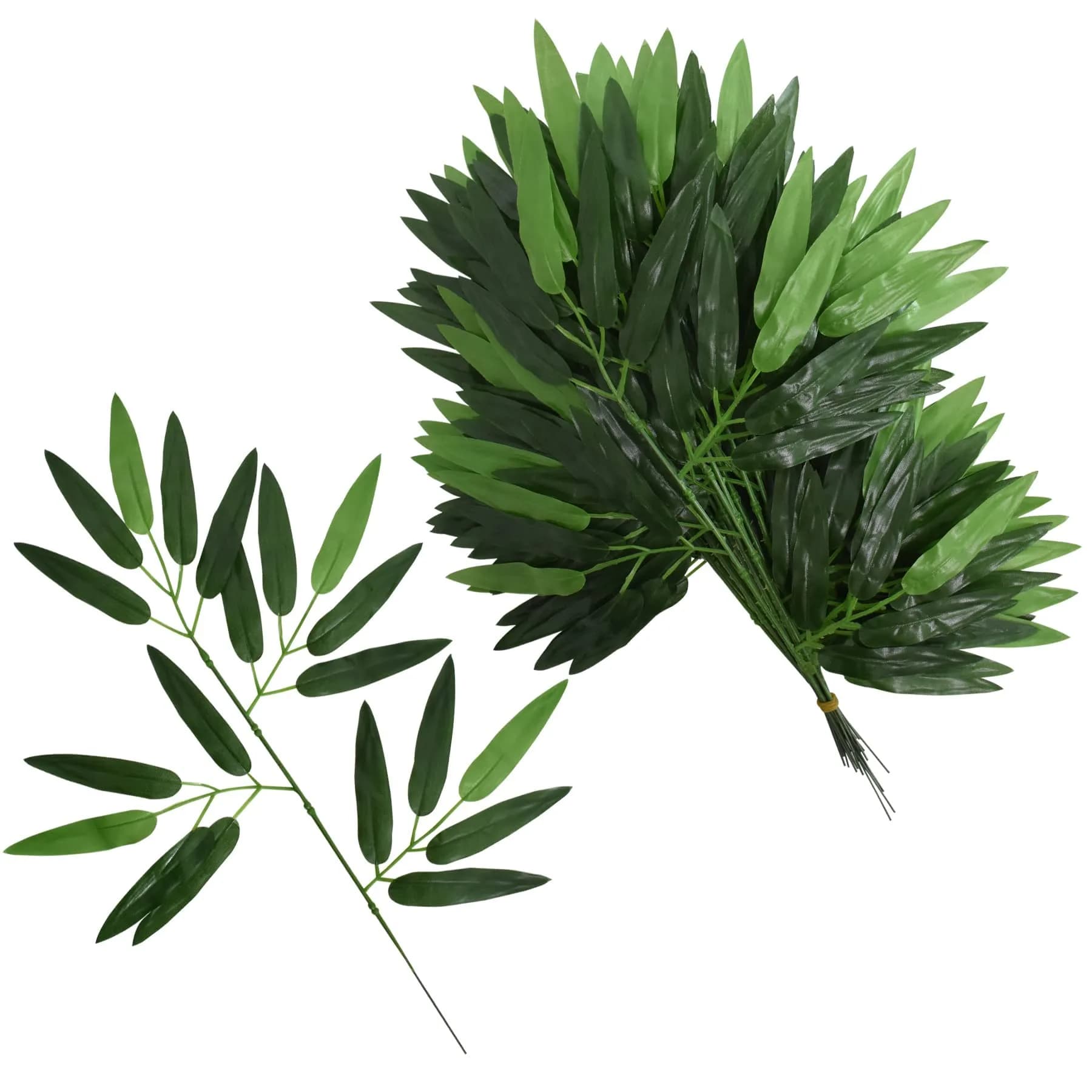 VIOCIWUO Artificial Bamboo Leaves 20pcs | Realistic Green Decor for Home & Events - main product image