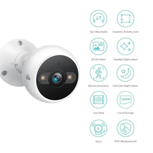 Kasa Smart KC420WS 2K+ Outdoor Wired Security Camera | 4MP HD, Color Night Vision, IP65 Weatherproof thumbnail 2