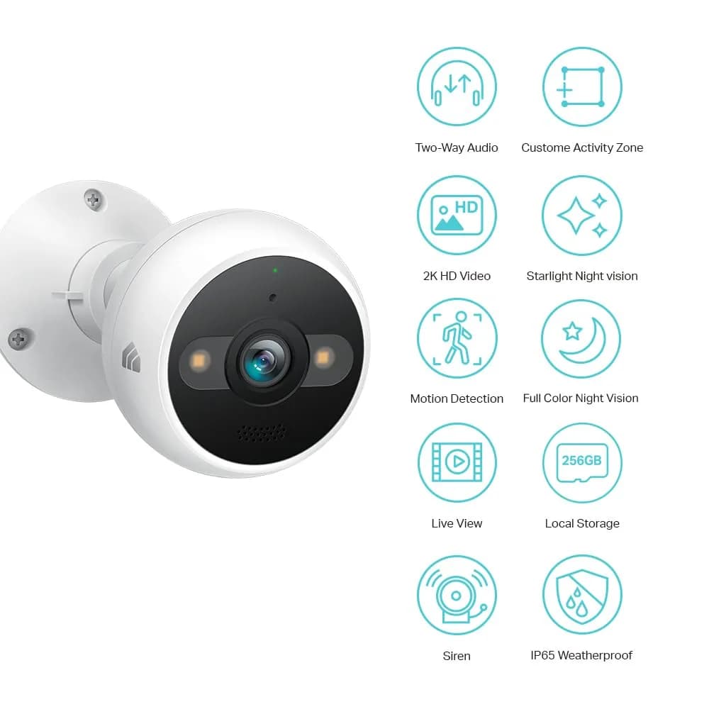 Kasa Smart KC420WS 2K+ Outdoor Wired Security Camera | 4MP HD, Color Night Vision, IP65 Weatherproof - view 2