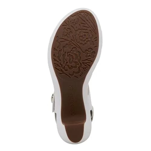 PATRIZIA Spring Step Asymadade Sandals for Women - Low Heel Slip-On Summer Sandals - Ladies Casual Platform with Hook and Loop - White 9 thumbnail 9