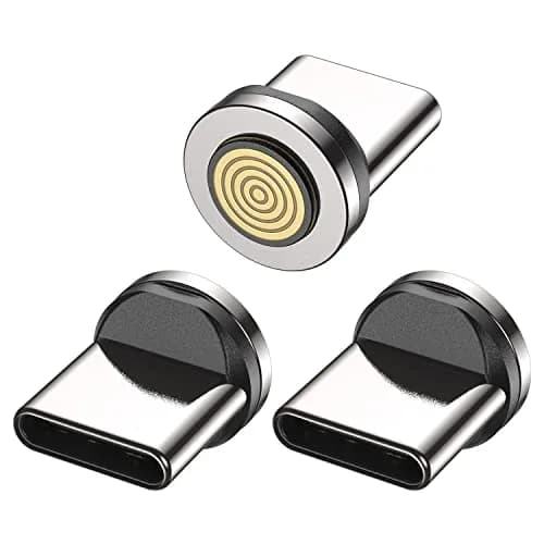 AUFU 9-Pin USB-C Magnetic Connector Tips 3-Pack | Copper Magnetic Adapters for USB Type C Devices thumbnail 1