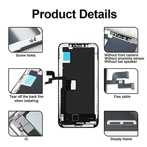 SIMDOG OLED Screen Replacement for iPhone X 5.8 inch | 3D Touch Display Digitizer Repair Kit with Tools & Screen Protector thumbnail 5