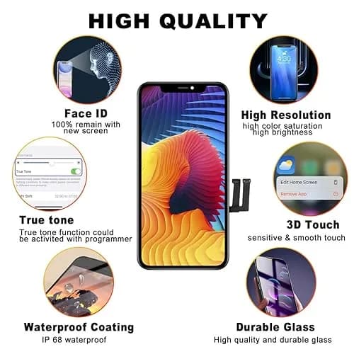 SIMDOG OLED Screen Replacement for iPhone X 5.8 inch | 3D Touch Display Digitizer Repair Kit with Tools & Screen Protector thumbnail 3