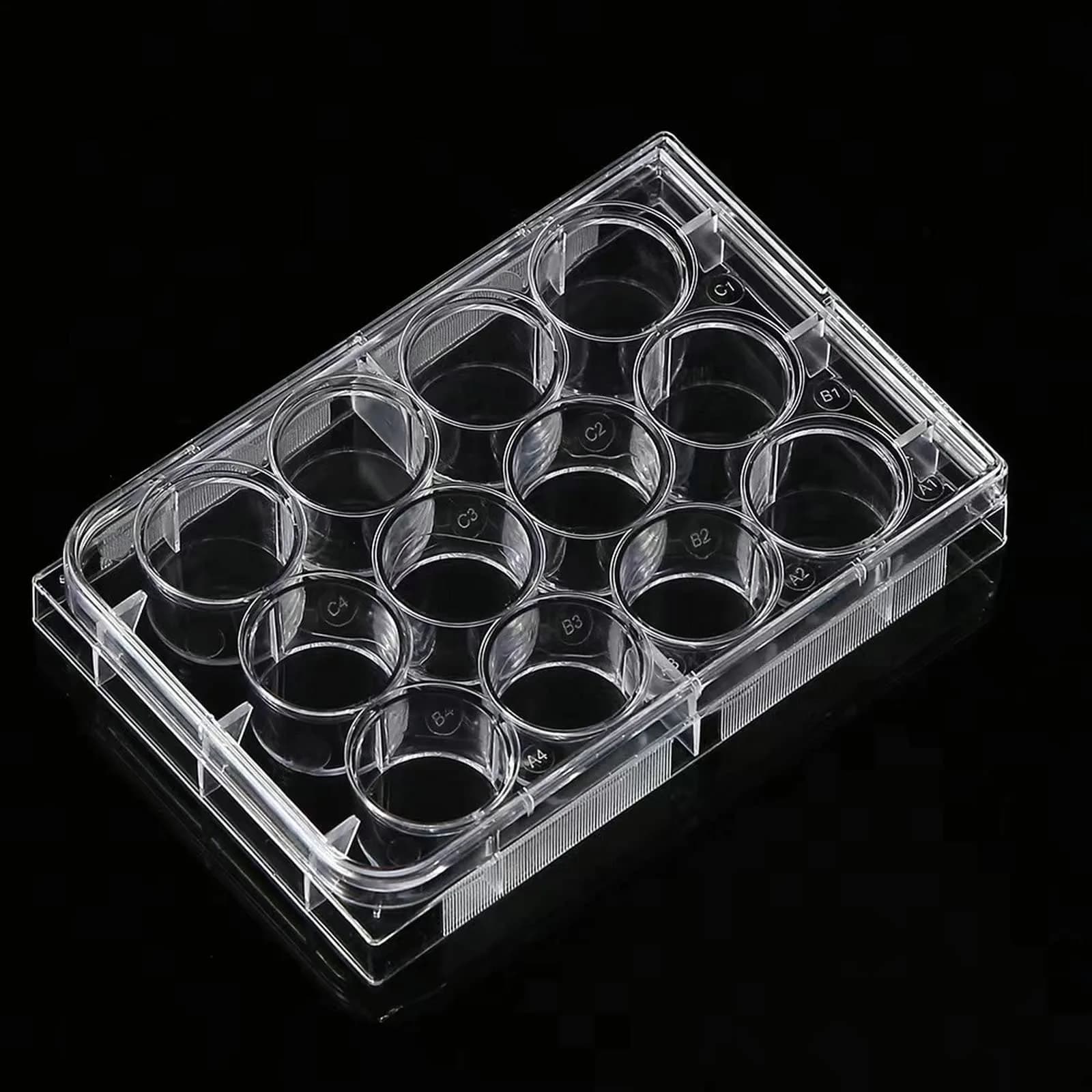 Lichen cottage 12-Well Tissue Culture Plate Individually Wrapped Flat Bottom Wells Pack of 10 | Sterile Polystyrene Labware — 12 Well Plate