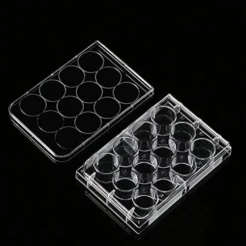 Lichen cottage 12-Well Tissue Culture Plate Individually Wrapped Flat Bottom Wells Pack of 10 | Sterile Polystyrene Labware thumbnail 2
