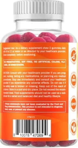Vitamatic Magnesium Citrate Gummies 600mg | Vegan Raspberry Gummies for Relaxation & Energy Support thumbnail 9