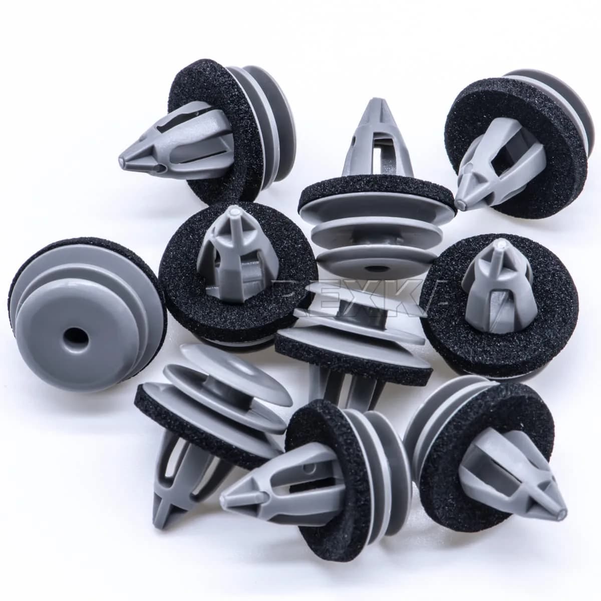 Rexka Gray Door Trim Panel Retainer Clips 40pcs (9.5mm Stem, 14mm Length) | Direct Fit for BMW Models — 10pcs