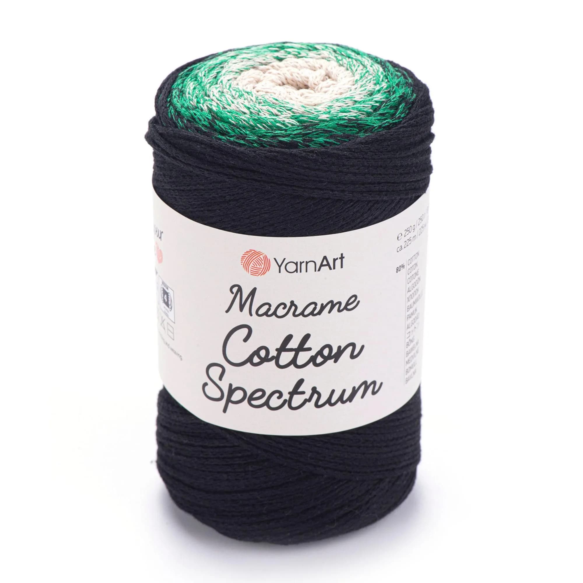 YarnArt Macrame Cotton Spectrum Multicolor Cord 250g (8.8 oz) | 225m (246 yds) Worsted Weight - main product image