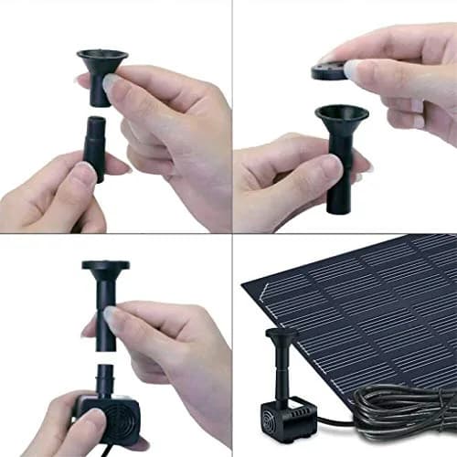 Hovico Solar Fountain Pump Kit 180 L/h (63.4 Fl Oz/h) | Energy-Saving Outdoor Water Pump for Bird Baths, Ponds & Fish Tanks thumbnail 4
