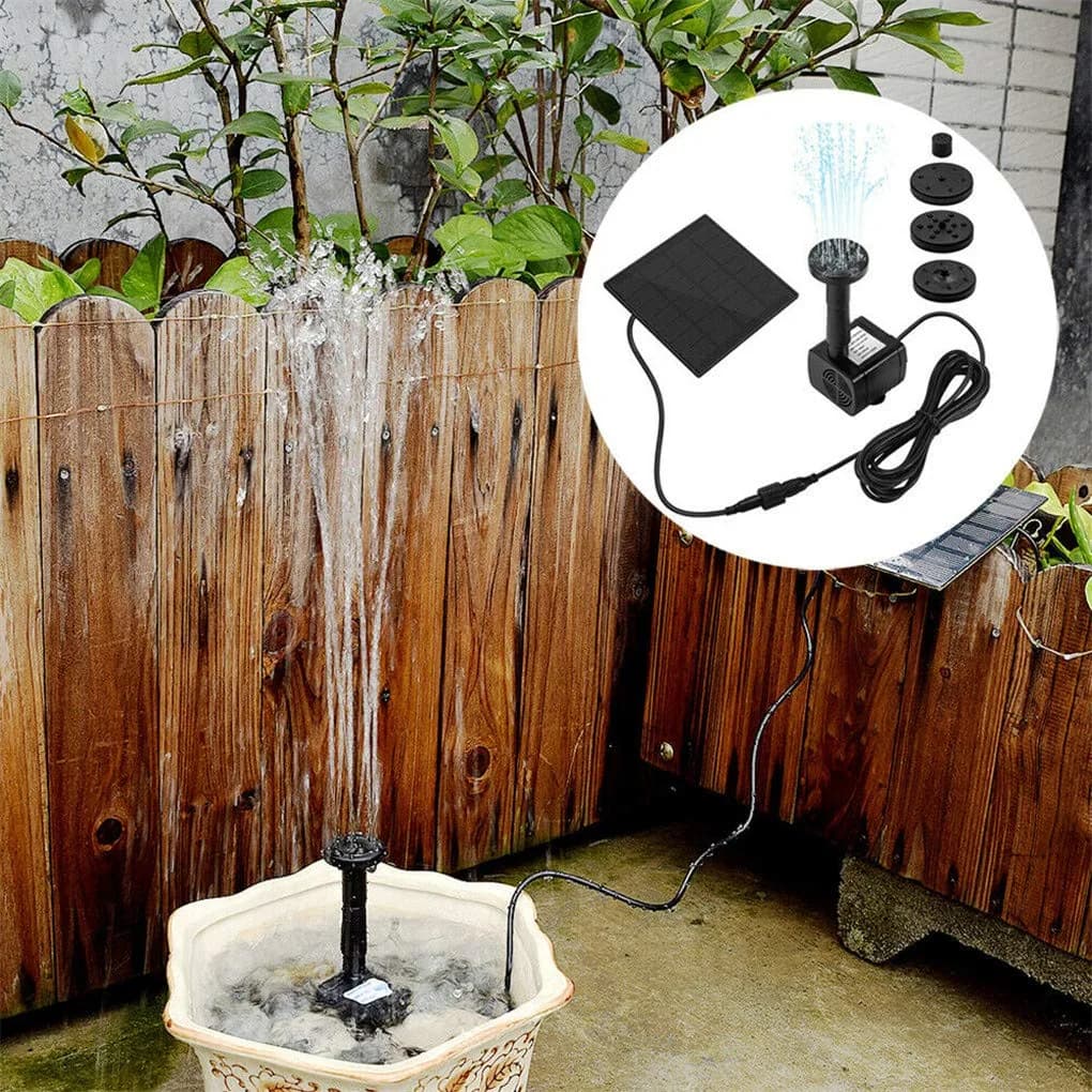 Hovico Solar Fountain Pump Kit 180 L/h (63.4 Fl Oz/h) | Energy-Saving Outdoor Water Pump for Bird Baths, Ponds & Fish Tanks - view 6
