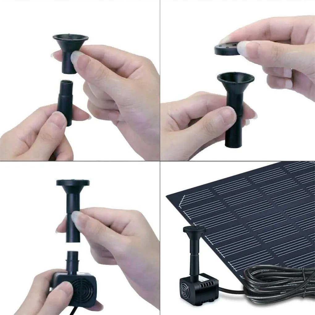 Hovico Solar Fountain Pump Kit 180 L/h (63.4 Fl Oz/h) | Energy-Saving Outdoor Water Pump for Bird Baths, Ponds & Fish Tanks - view 4