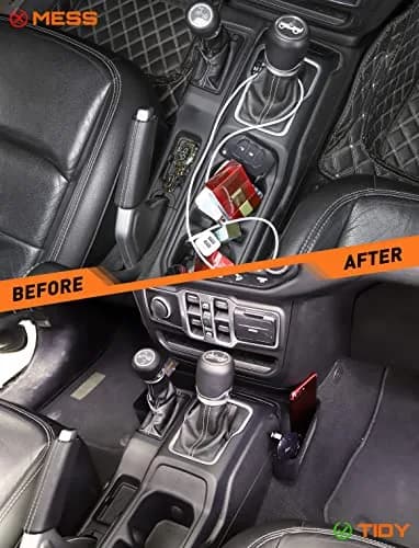 Savadicar GT-2 Shifter Storage Box with Microfibers | American Flag Jeep Organizer for 2018-2025 JL & Gladiator thumbnail 5