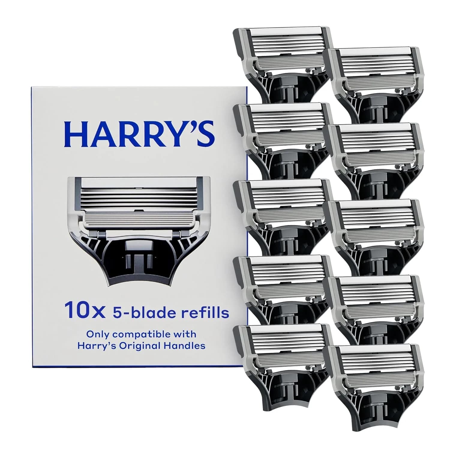 Harry's Razor Blades for Men - 10 Count | Premium German-Engineered Refill Cartridges