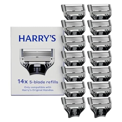 Harry's Original Razor Blades for Men - 14 Count 5-Blade Refills | German Engineered for Smooth Shaves thumbnail 1