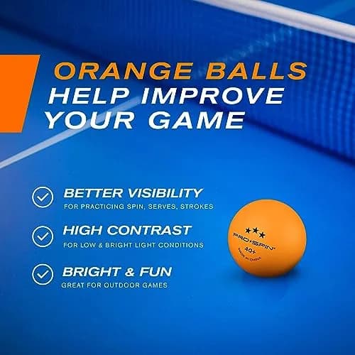 PRO-SPIN 3-Star Premium Orange Table Tennis Balls | 40mm ABS Professional Quality for Indoor & Outdoor Play thumbnail 5