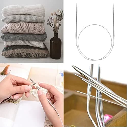Coowayze Circular Knitting Needles Set 24 Inch (1.5mm - 5mm) | 11 Pairs Stainless Steel Magic Loop Needles thumbnail 5