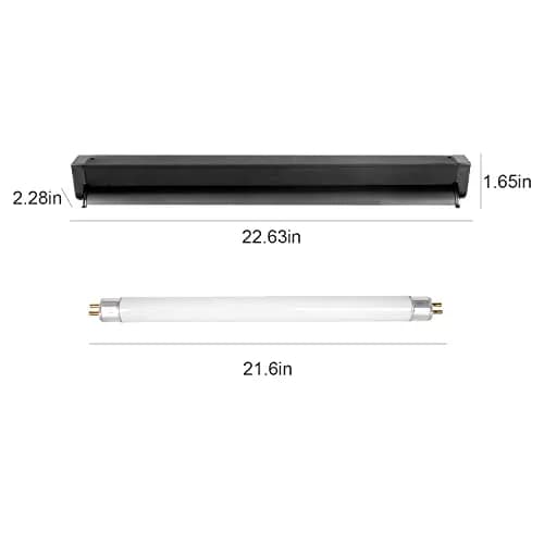 REPTI ZOO 24W Reptile T5 HO UVB Lighting Combo Kit, 22" Light Fixture with Curved Reflector & 5.0 UVB T5 Bulb thumbnail 4
