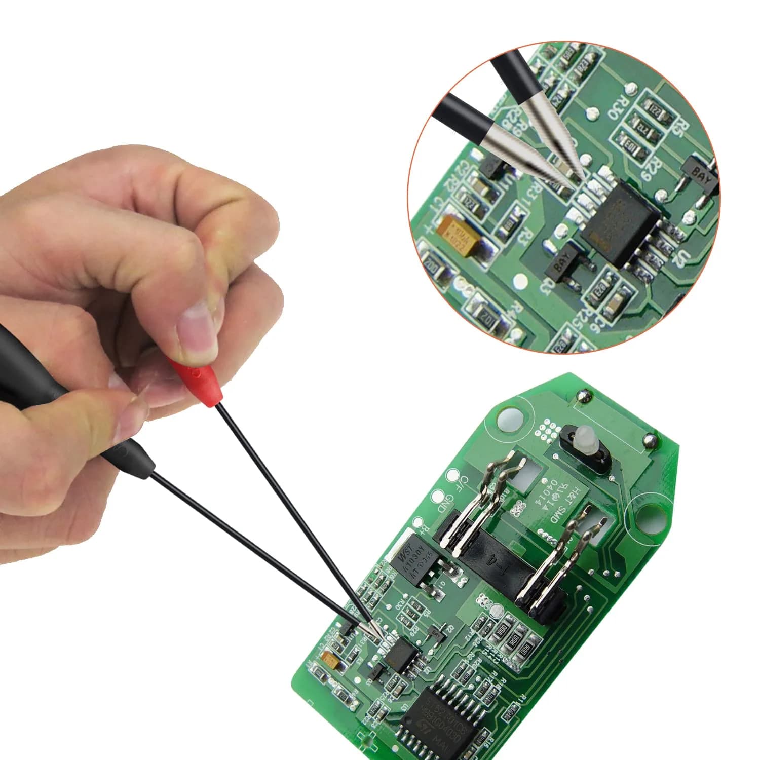 Lorwatin 4 Pack 2mm Extended Needle Test Probes, CAT II 600V/10A | Non-Destructive Multimeter Test Probes for Fluke Leads - view 4
