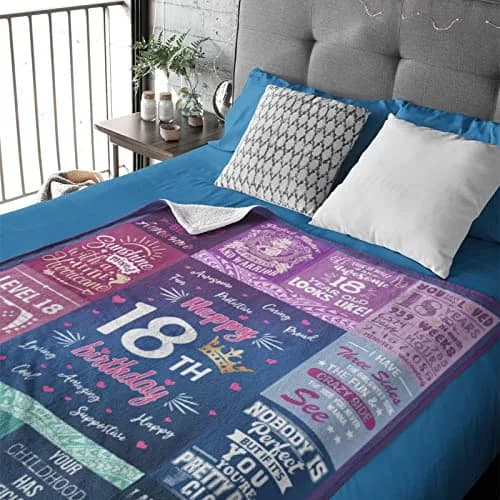 Wisegem 18th Birthday Blanket 60"x50" | Soft Polyester Gift for Teen Girl thumbnail 4