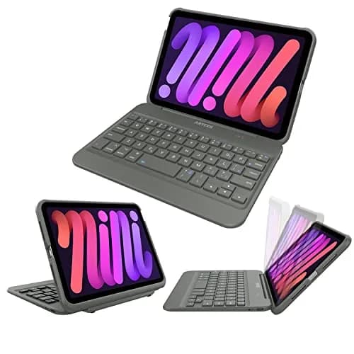 Arteck iPad mini A17 Pro (8.3-inch) Keyboard Case | Bluetooth Keyboard with Shockproof Cover thumbnail 3