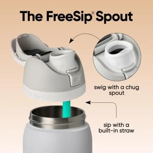 Owala FreeSip Insulated Water Bottle 32 oz (946 ml) Boneyard | 24-Hour Cold Retention thumbnail 2