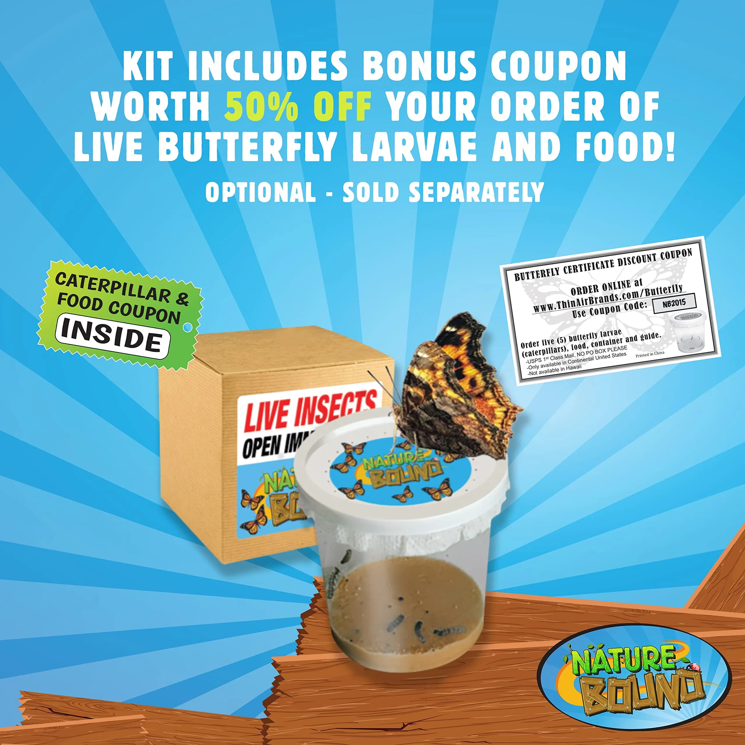 Nature Bound Butterfly Growing Kit 13 inch Tall Pop-Up Enclosure | STEM Learning Guide - view 6