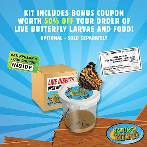 Nature Bound Butterfly Growing Kit 13 inch Tall Pop-Up Enclosure | STEM Learning Guide thumbnail 6
