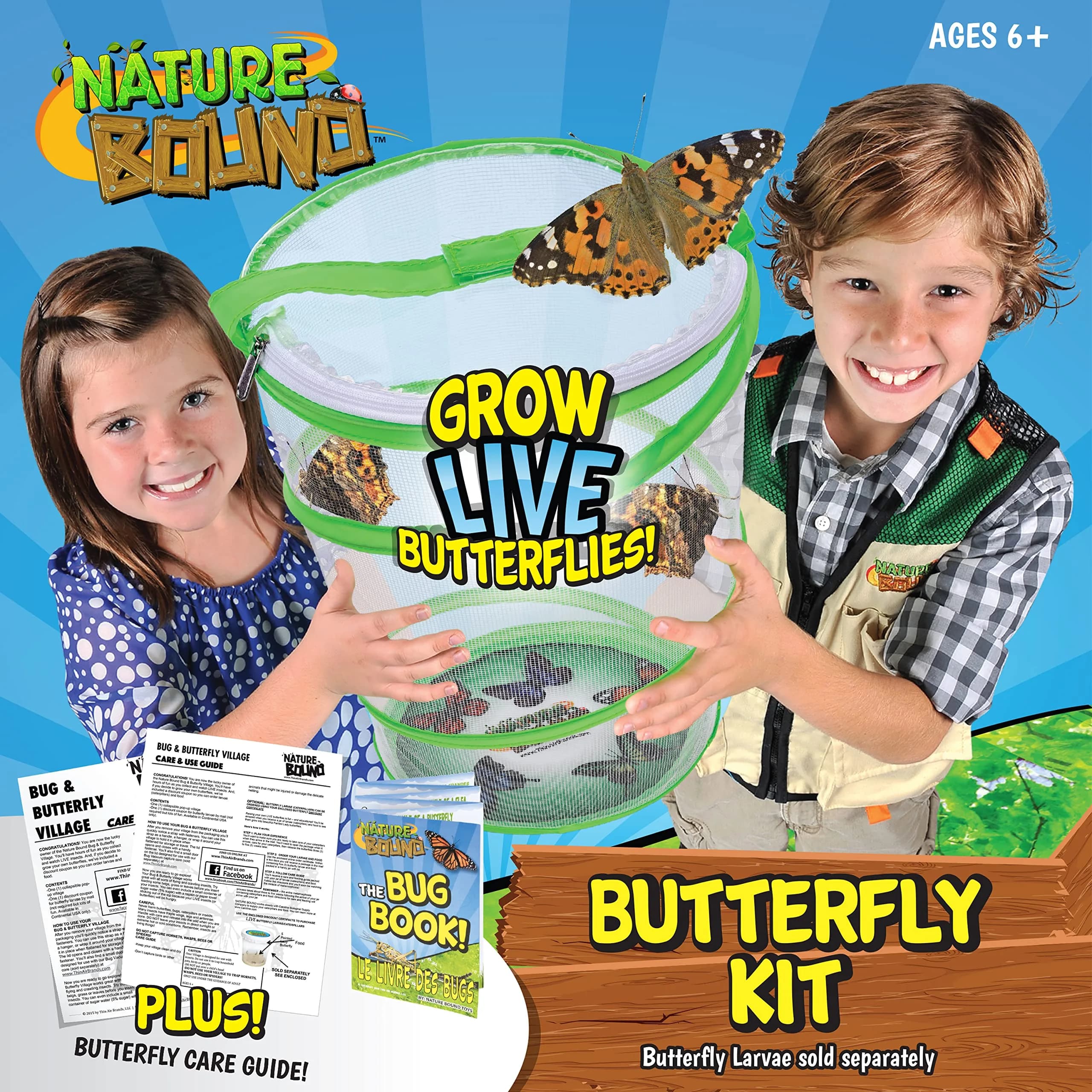 Nature Bound Butterfly Growing Kit 13 inch Tall Pop-Up Enclosure | STEM Learning Guide - view 7