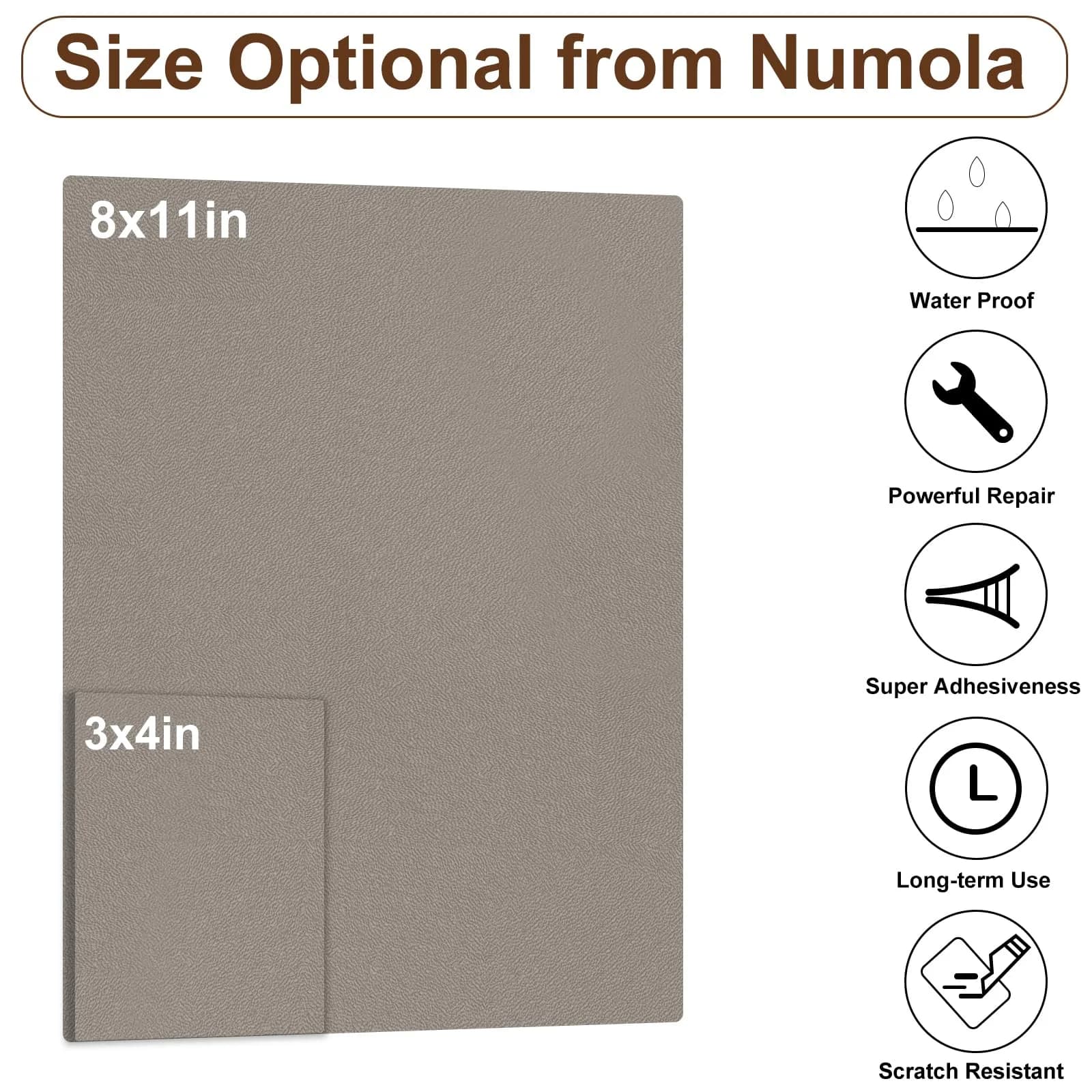 Numola 8x11 Inch Purple Grey Waterproof Self-Adhesive Leather Repair Patch - view 2