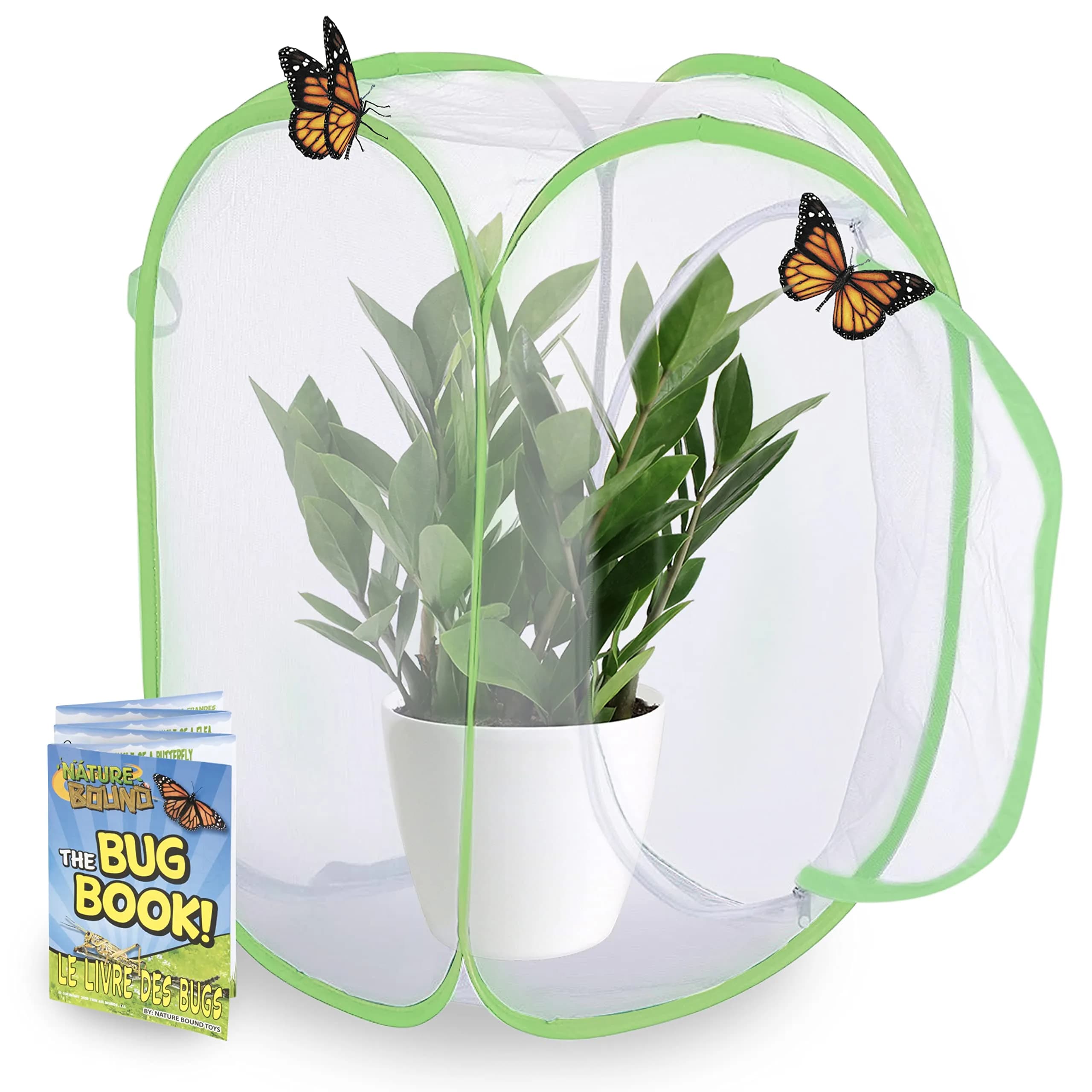 Nature Bound Butterfly Growing Kit 24 inch Pop-Up Enclosure | STEM Learning Guide Included - main product image