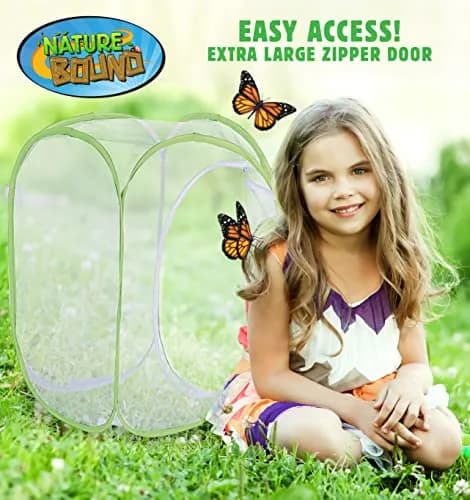 Nature Bound Butterfly Growing Kit 24 inch Pop-Up Enclosure | STEM Learning Guide Included thumbnail 5