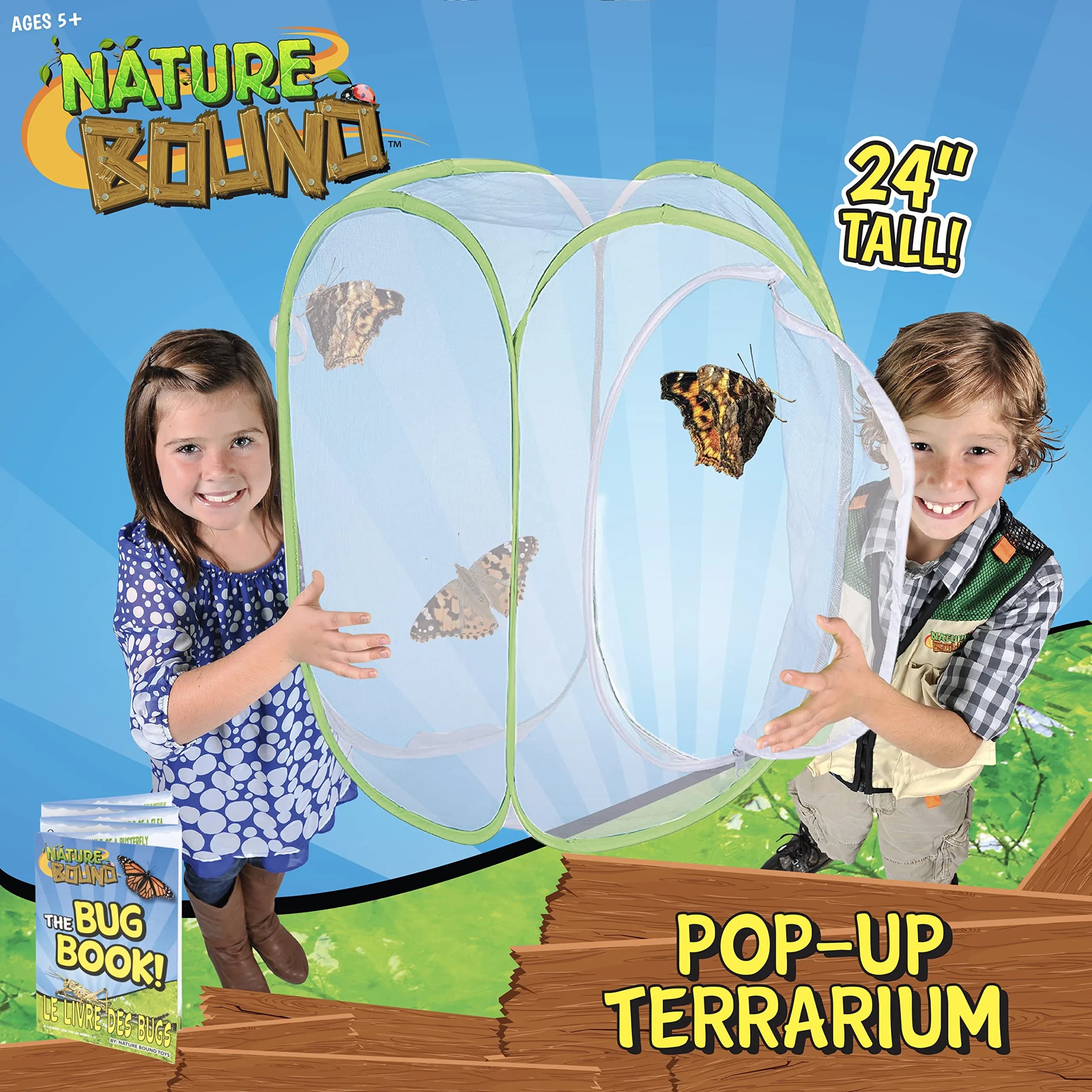 Nature Bound Butterfly Growing Kit 24 inch Pop-Up Enclosure | STEM Learning Guide Included - view 3