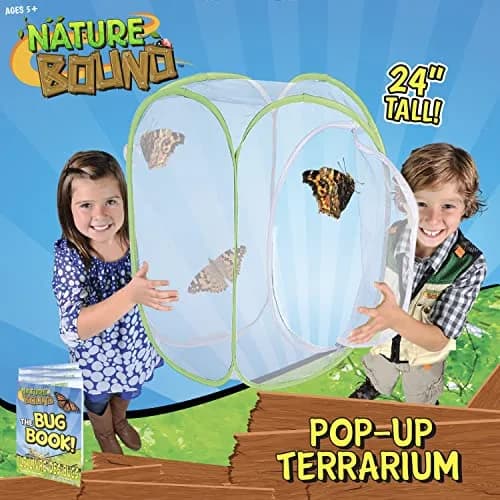 Nature Bound Butterfly Growing Kit 24 inch Pop-Up Enclosure | STEM Learning Guide Included thumbnail 3