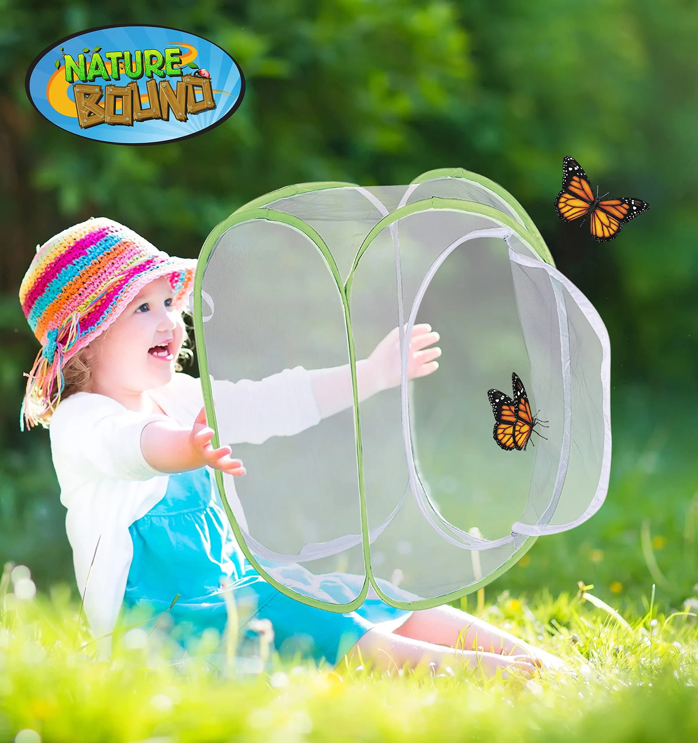 Nature Bound Butterfly Growing Kit 24 inch Pop-Up Enclosure | STEM Learning Guide Included - view 4
