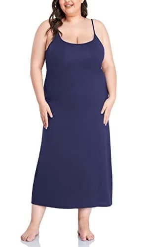 Papicutew Women's Full Slip for Under Dresses Plus Size Long Nightgown Cami Dress | Soft, Comfortable, Layering-Ready (70-120 chars) thumbnail 1