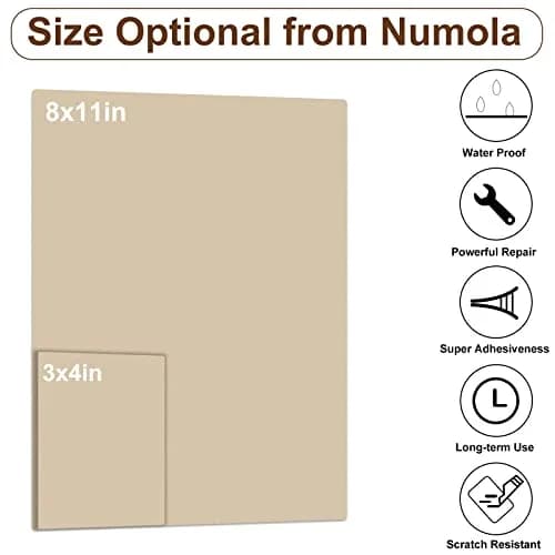Numola Leather Repair Patch 8x11 Inch Sandy Yellow | Waterproof & Strong Adhesive for Furniture & Auto Upholstery thumbnail 2