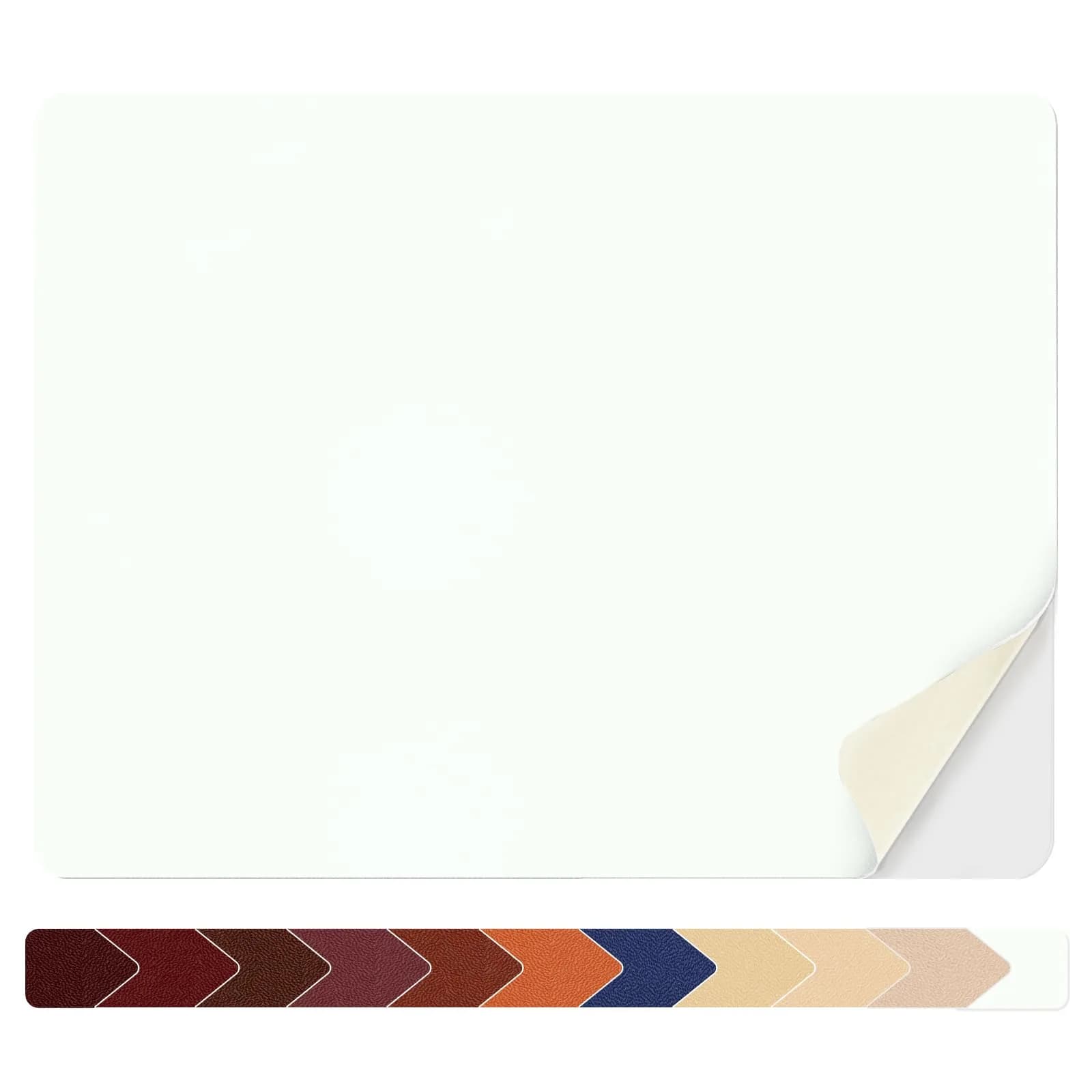Numola White Leather Repair Patch 8x11 Inch - Waterproof Self-Adhesive Fabric Tape - main product image