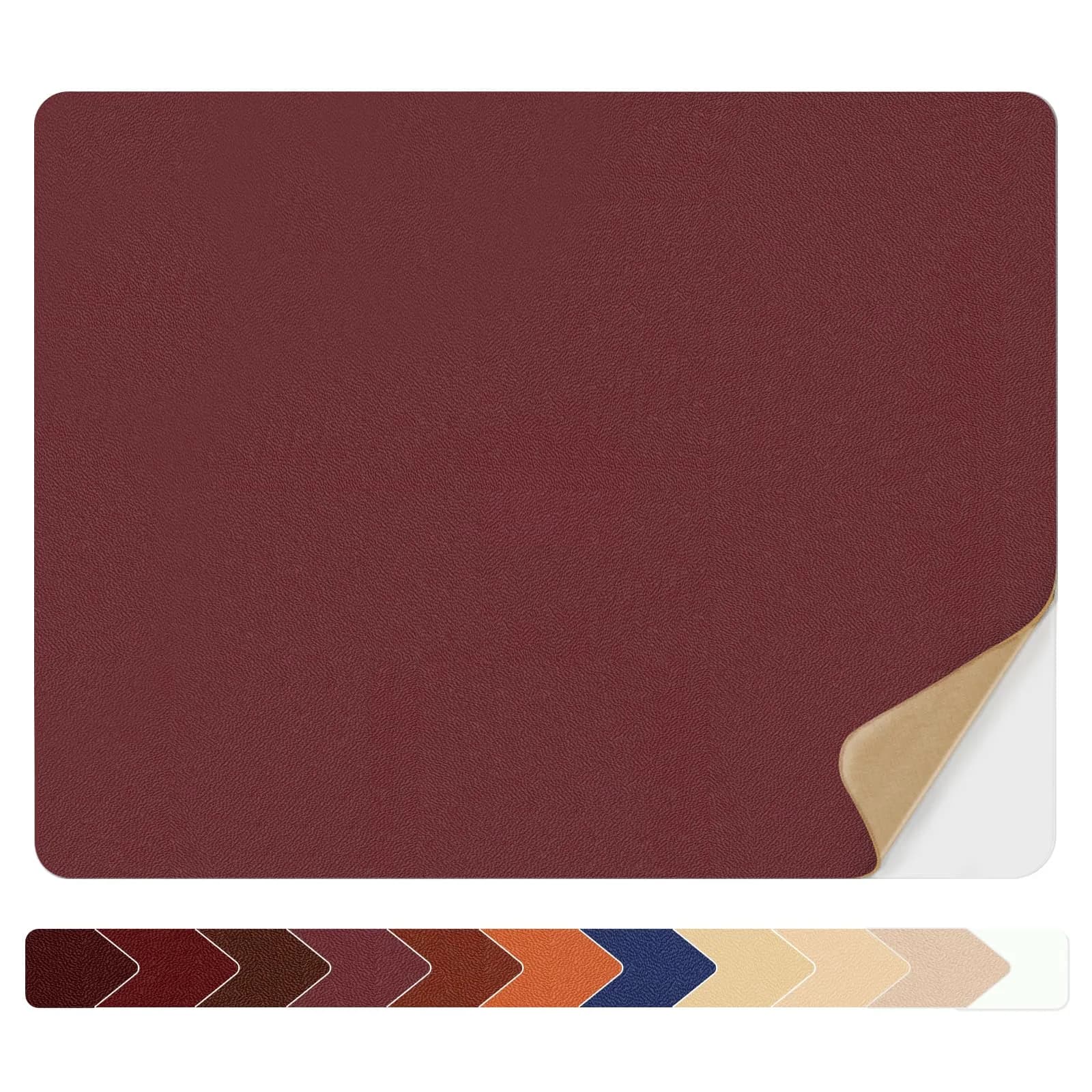 Numola Waterproof Self-Adhesive Leather Repair Patch - Light Wine Red, 8x11 Inch - main product image