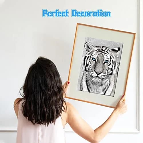 NAIMOER Tiger Diamond Art Kits for Adults, 5D Full Drill Animals Diamond Painting 30x40cm | Realistic Tiger Art for Home Wall Decoration thumbnail 5