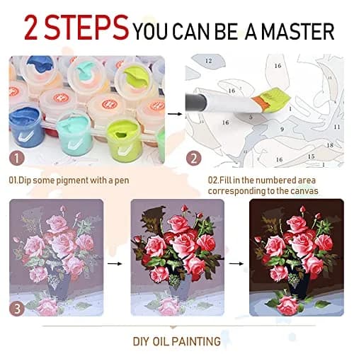 Amphol Paint by Numbers Kit 16"x20" | Easy DIY Canvas Art for Beginners & Kids thumbnail 6