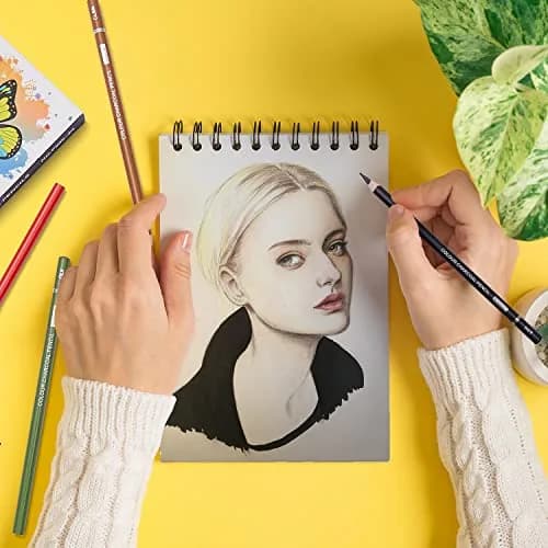 PANDAFLY Professional Colored Charcoal Pencils Drawing Set, 24 Colors | Non-Toxic, Skin Tone Shades thumbnail 6