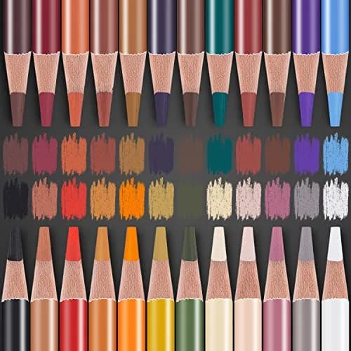 PANDAFLY Professional Colored Charcoal Pencils Drawing Set, 24 Colors | Non-Toxic, Skin Tone Shades thumbnail 3