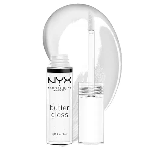 NYX PROFESSIONAL MAKEUP Butter Gloss Bling Lip Gloss in Sugar Glass (Clear, 7.65 ml) | Vegan & Non-Sticky Shine thumbnail 1